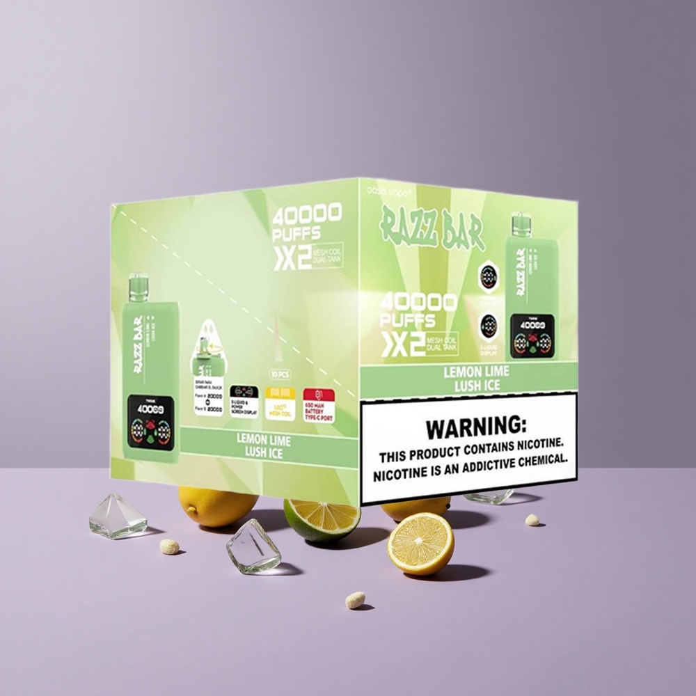 Razz Bar 40000 Puffs Eldobható vape Citromlime_Jégkristály