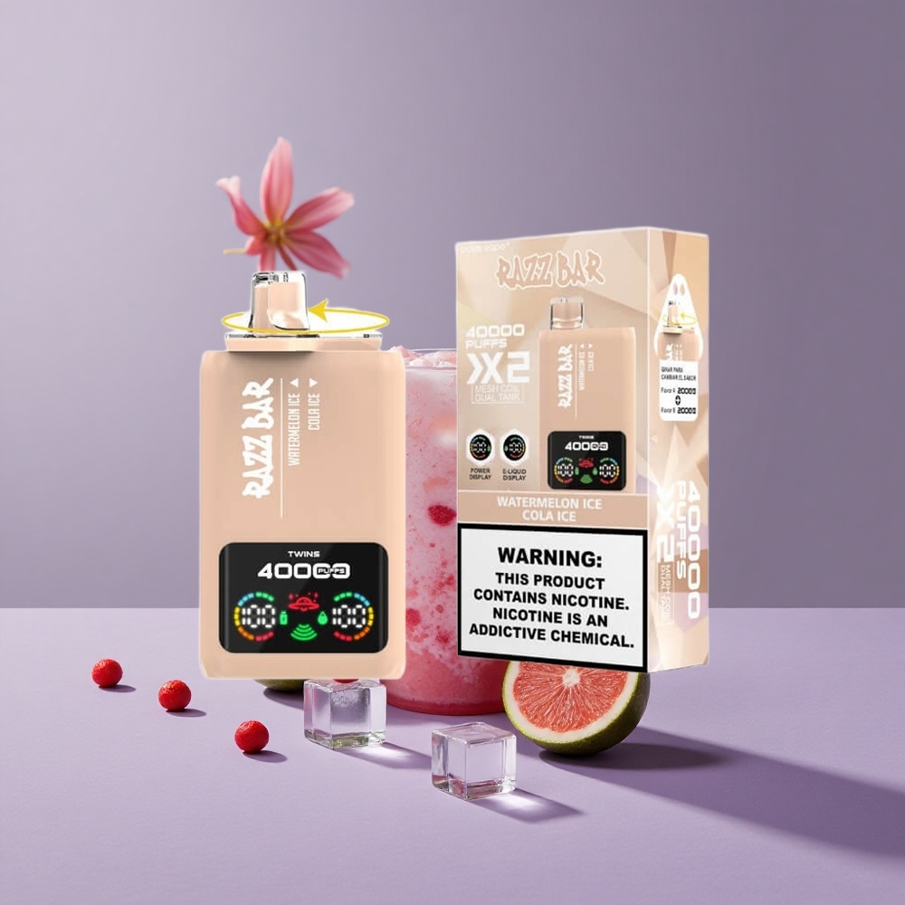 Razz Bar 40000 Puffs Eldobható vape Görögdinnye Jég_Kóla Jég