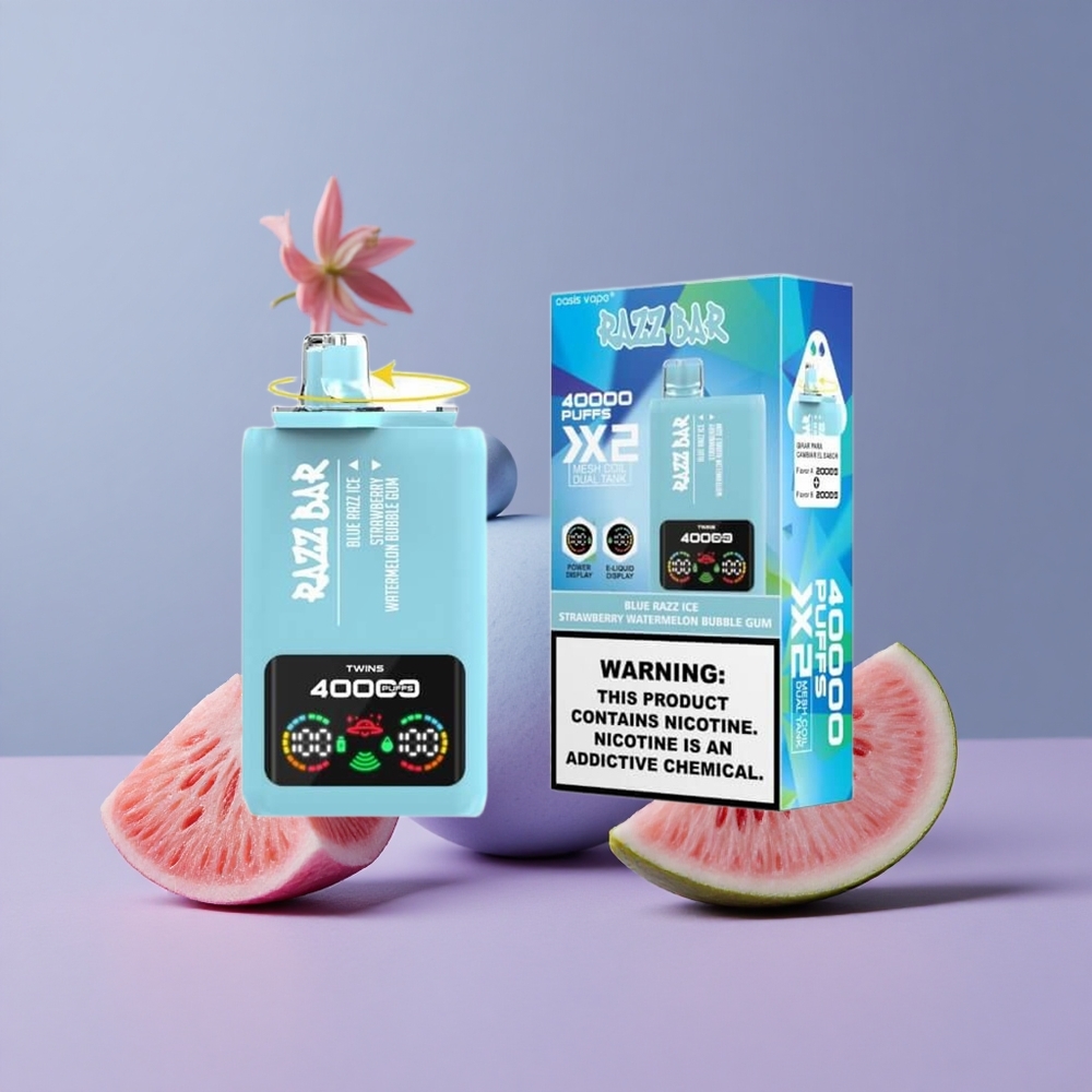 Razz Bar 40000 Puffs Eldobható vape Kék Málna Jég-Eper Dinnye Buborék Rágó