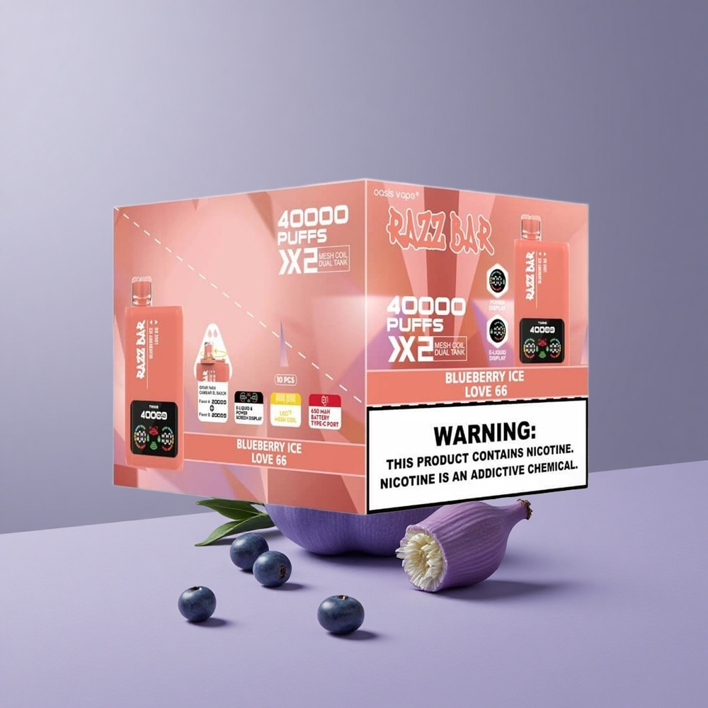 Razz Bar 40000 Puffs Eldobható vape Meggyjég_Love 66