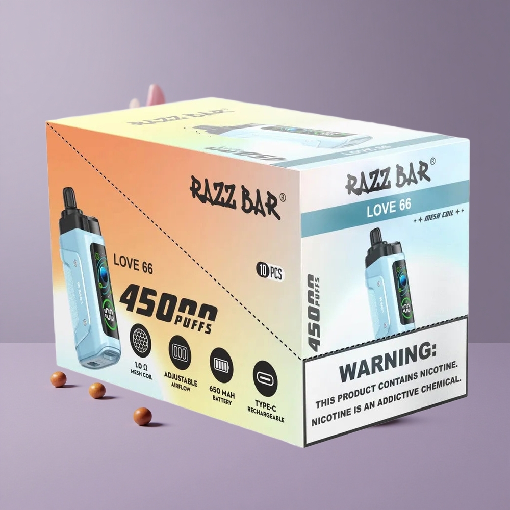 Razz Bar 45000 Puffs Egyhasználatos Vape Love 66 (Málna)