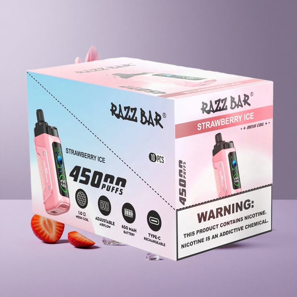 Razz Bar 45000 Puffs Egyszer Használatos Vape Eper Jég