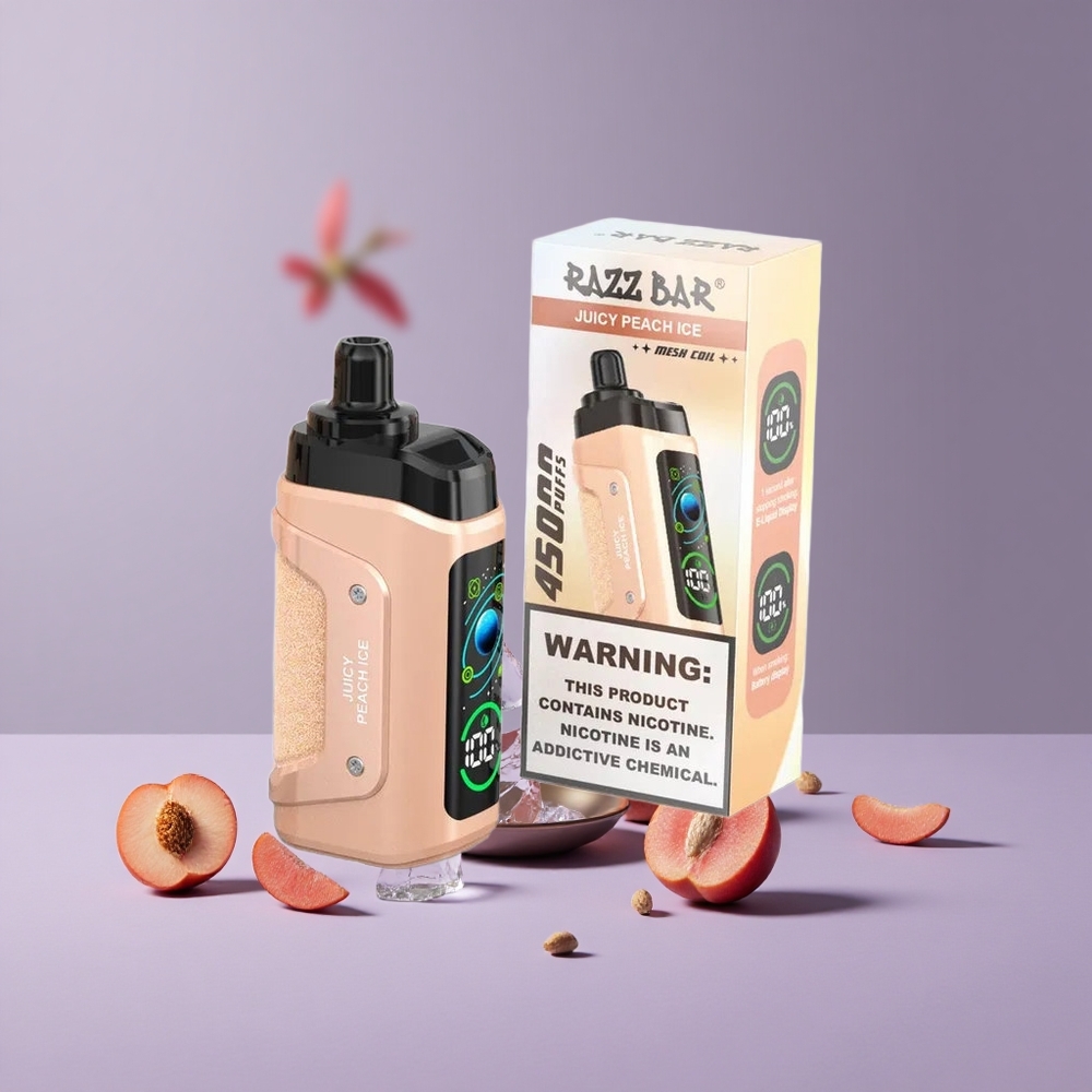 Razz Bar 45000 Puffs Egyszer Használatos Vape Jucis Jégbarack (1.0 Ohm Mesh Coil)