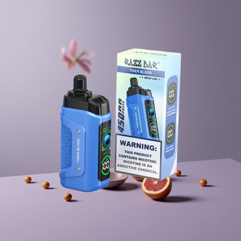 Razz Bar 45000 Puffs Elszívható Vape Tigrisvér – Állítható Légáramlású