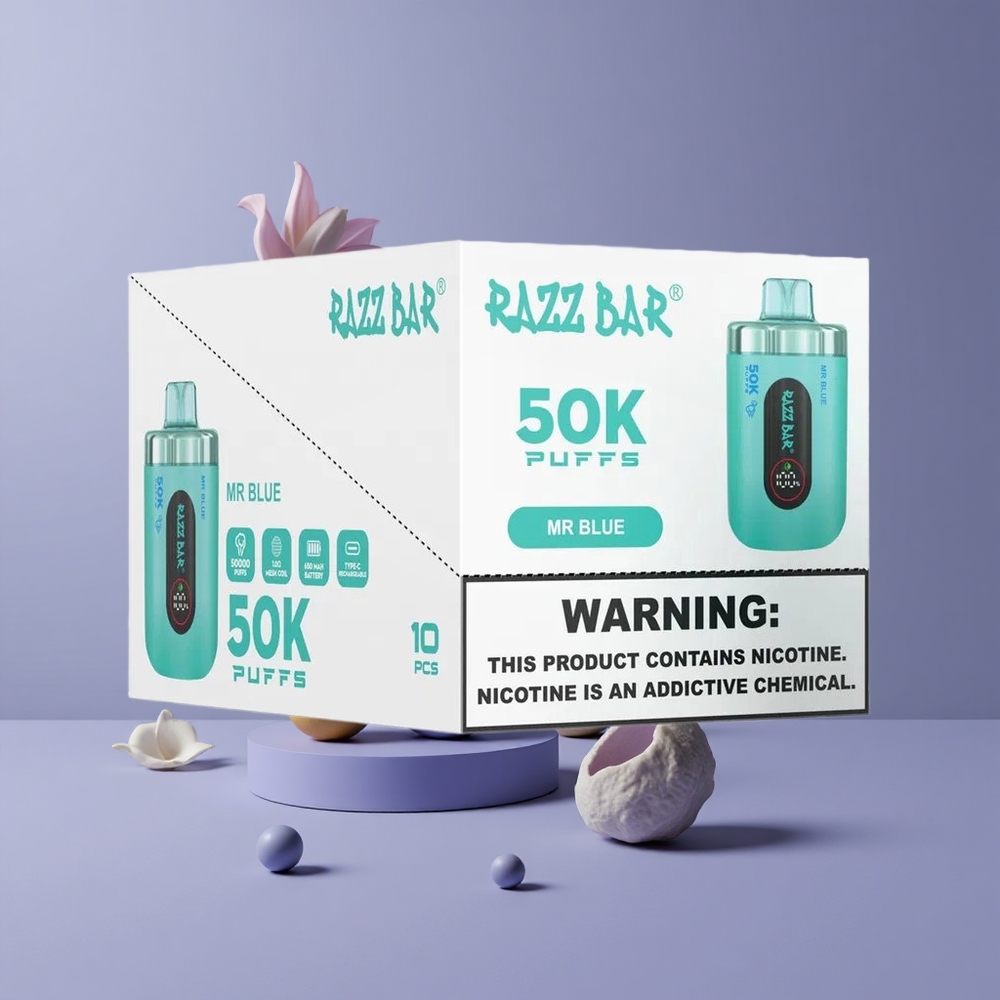 Razz Bar 50K Puffs Eldobható Vape – Kék Mr (50000 Füst)