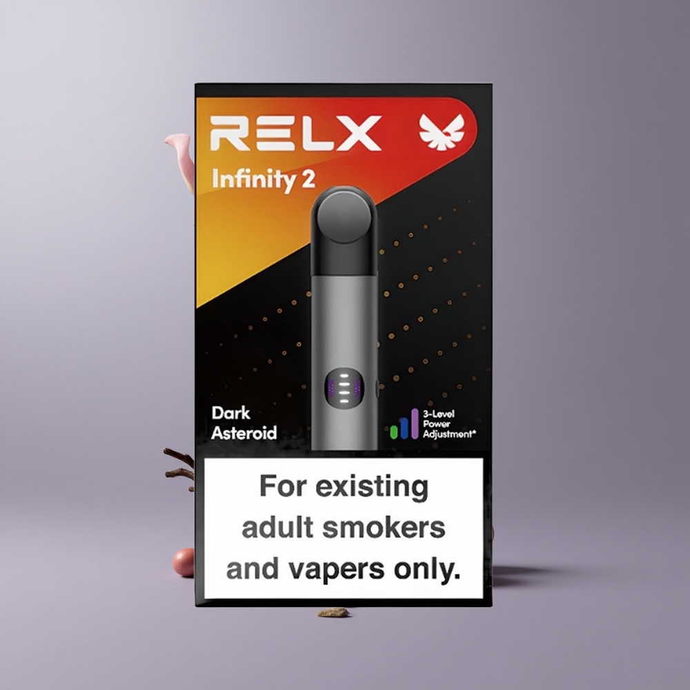 RELX Infinity 2 Vape Eszköz – 1,9 ml Tartály és 600-650 Füst Szürke