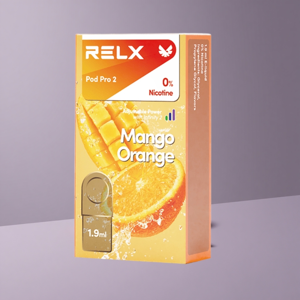 RELX Pod Pro 2 0% Nikotin 600 Puffs Mango Narancs RELX Pod Pro 2 0% Nikotin 600 Puffs Mango Narancs