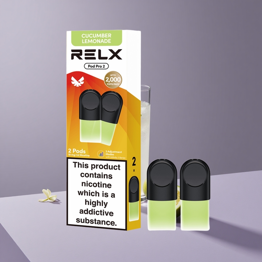RELX Pod Pro 2 – 1,8% Nikotin / 600 Puffs – Üdítő-Uborka Limonádé