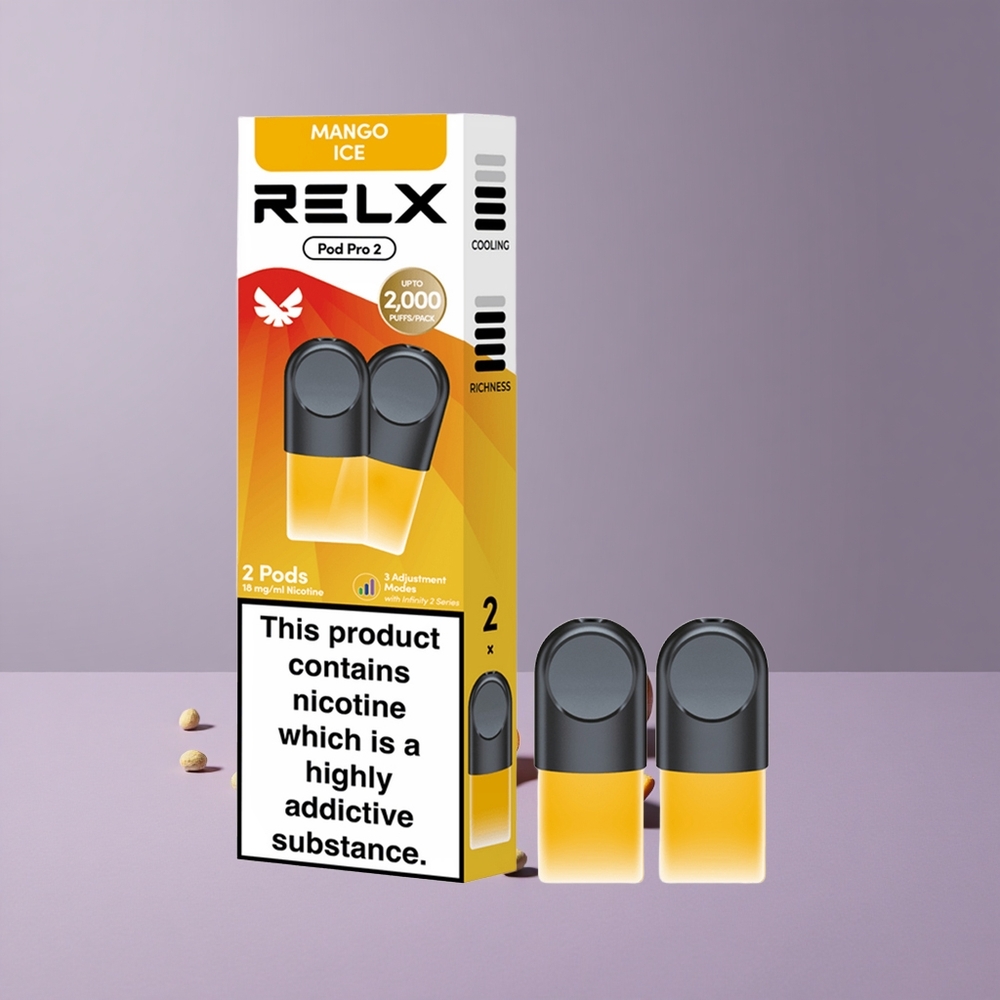 RELX Pod Pro 2 1,9ml-es Tartály és 600 Puffs Manga Jég