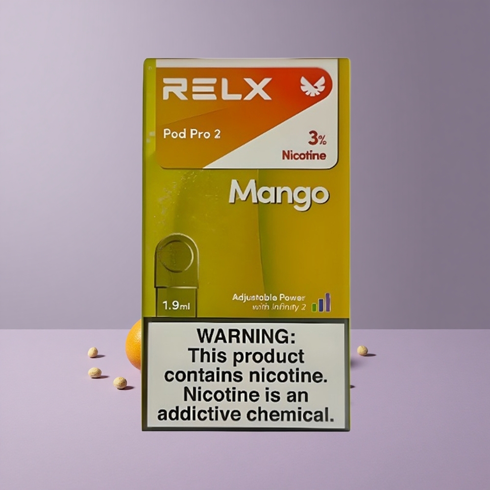 RELX Pod Pro 2 Mango Jég (3% Nikotin, 600 Slukk)