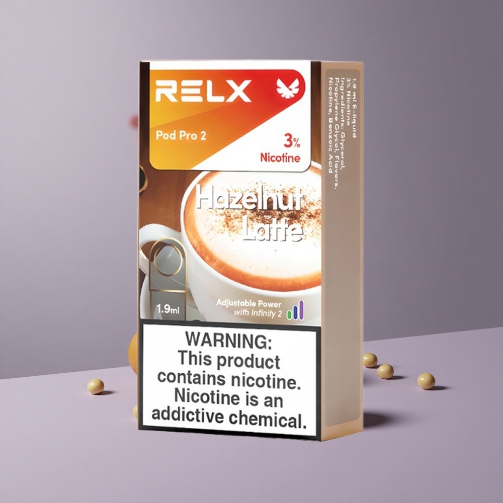 RELX Pod Pro 2 Mogyorós Latte – 600 Puffs (3% Nikotin)