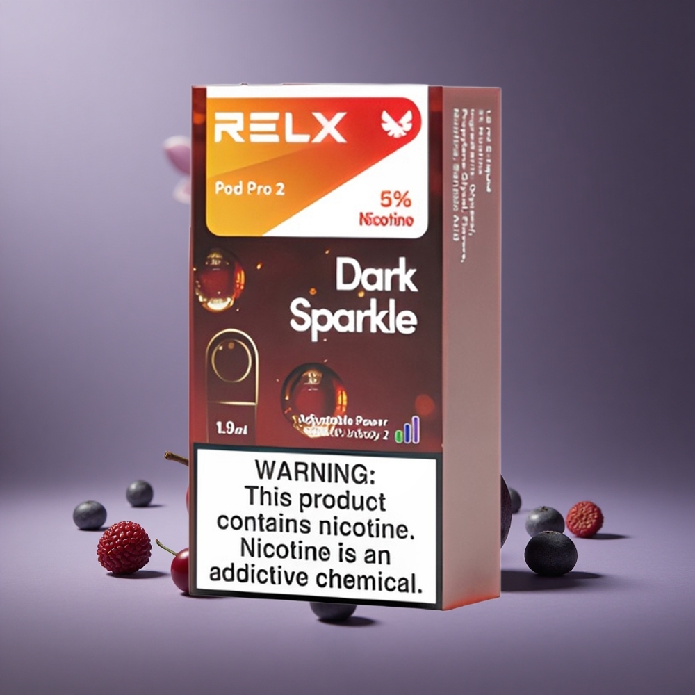 RELX Pod Pro 2 Sötét Csillám – 600 Puffs és 1,9ml Tartály