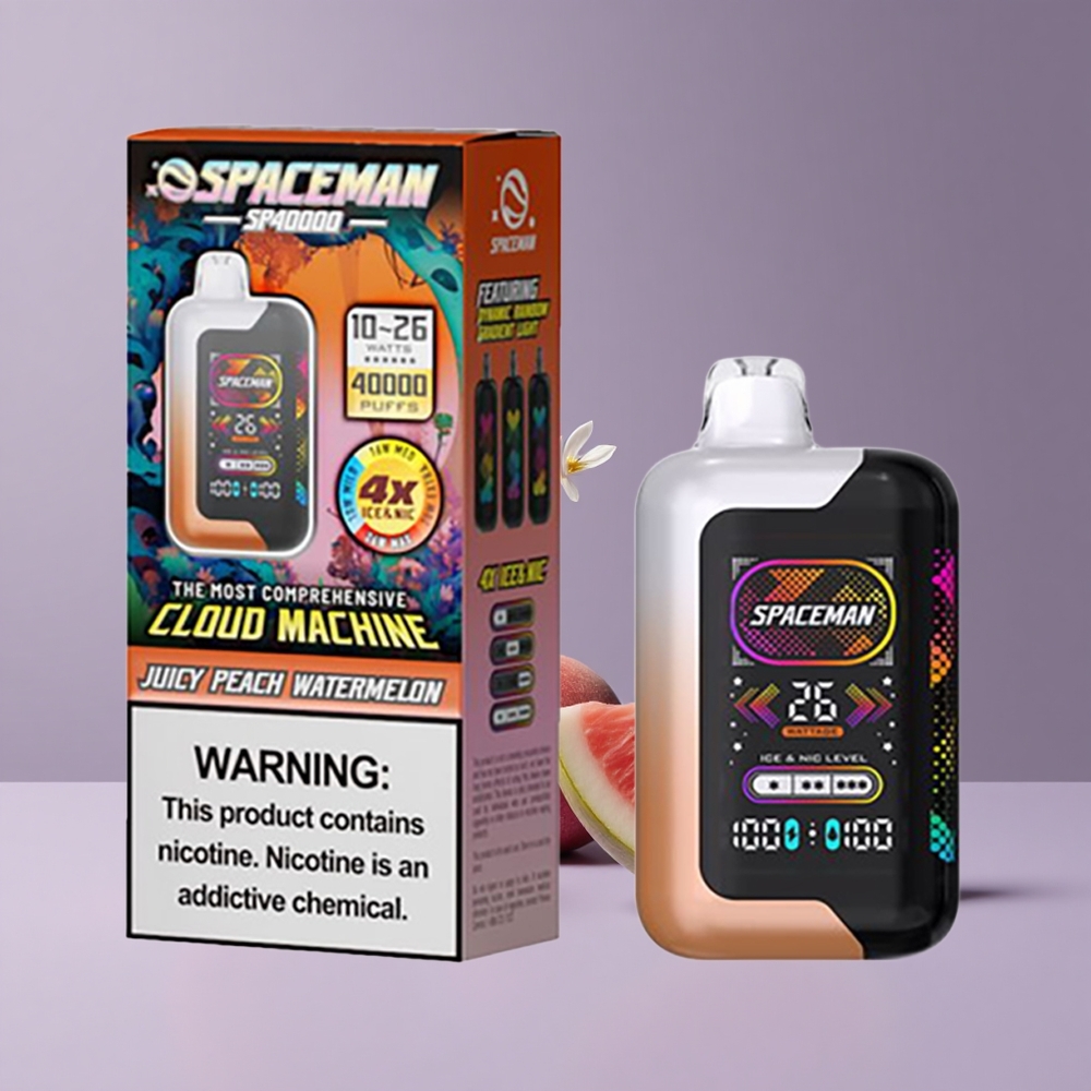 SMOK SPACEMAN SP40000 Eldobható Vape - 40000 Puffs (Juicy Peach Watermelon: Lédús Barack Görögdinnye)